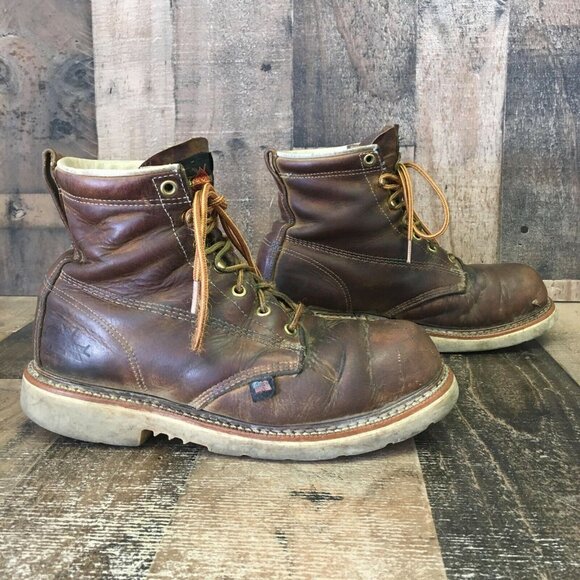 Thorogood 804-4374 Steel Round Toe Work Boots Mens 8 D - Picture 11 of 12